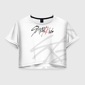 Женская футболка Crop-top 3D с принтом Stray Kids , 100% полиэстер | круглая горловина, длина футболки до линии талии, рукава с отворотами | 3racha | i.n | jyp nation | k pop | kpop | skz | stay | stray kids | к поп | кпоп | ли ноу | скз | страй кидс | стрэй кидс | сынмина | уджин | фандом | феликса | хана | хёнджина | чана | чанбина | южнокорейский бойзбенд