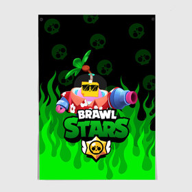 Постер с принтом СПРАУТ BRAWL STARS , 100% бумага
 | бумага, плотность 150 мг. Матовая, но за счет высокого коэффициента гладкости имеет небольшой блеск и дает на свету блики, но в отличии от глянцевой бумаги не покрыта лаком | brawl | brawl stars | brawl stars sprout | clash | sprout | tropical sprout | бравл старс | игра | мобильные игры | спраут | тропический спрут