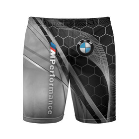 Мужские шорты спортивные с принтом BMW M POWER ,  |  | bmw | bmw motorsport | bmw performance | carbon | m | m power | motorsport | performance | sport | бмв | карбон | моторспорт | спорт