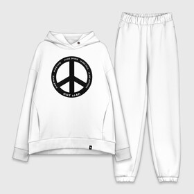 Женский костюм хлопок Oversize с принтом Pacific ,  |  | hippie | love | pacific | peace | любовь | мир | пацифик | хиппи