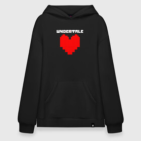 Худи SuperOversize хлопок с принтом UNDERTALE HEART , 70% хлопок, 30% полиэстер, мягкий начес внутри | карман-кенгуру, эластичная резинка на манжетах и по нижней кромке, двухслойный капюшон
 | asriel dreemurr | chara | frisk | gaster blaster | sans | undertale | азриэль дримурр | андертейл | гастер | меттатон | санс | фриск | чара