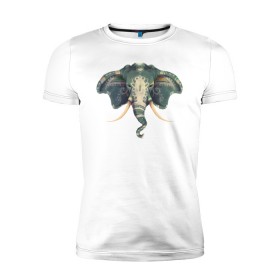 Мужская футболка премиум с принтом Elephant , 92% хлопок, 8% лайкра | приталенный силуэт, круглый вырез ворота, длина до линии бедра, короткий рукав | art | elephant | арт | слон