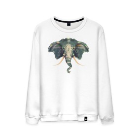 Мужской свитшот хлопок с принтом Elephant , 100% хлопок |  | art | elephant | арт | слон