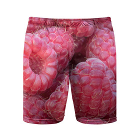 Мужские шорты спортивные с принтом Очень много малины ,  |  | плоды | ягоды