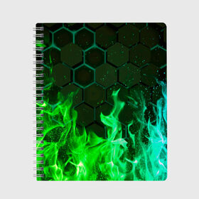 Тетрадь с принтом Fire , 100% бумага | 48 листов, плотность листов — 60 г/м2, плотность картонной обложки — 250 г/м2. Листы скреплены сбоку удобной пружинной спиралью. Уголки страниц и обложки скругленные. Цвет линий — светло-серый
 | fire | psicodelic | абстрактный | абстракция | зелёный | зеленый огонь | калейдоскоп | огонь | пламя | пламя космос | психоделика | радужный | разводы красок | северное сияние | фракталы