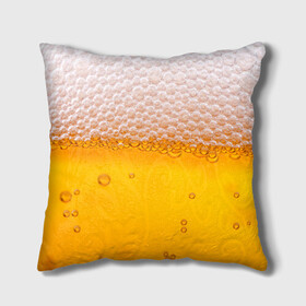 Подушка 3D с принтом ЖИВОЕ ПЕННОЕ , наволочка – 100% полиэстер, наполнитель – холлофайбер (легкий наполнитель, не вызывает аллергию). | состоит из подушки и наволочки. Наволочка на молнии, легко снимается для стирки | beer | бир | напитки | пенное