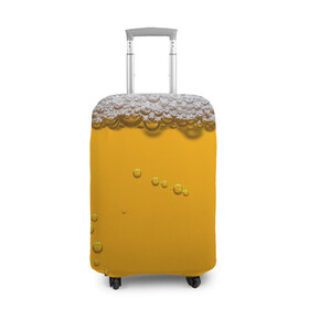 Чехол для чемодана 3D с принтом ПИВНОЕ СЧАСТЬЕ , 86% полиэфир, 14% спандекс | двустороннее нанесение принта, прорези для ручек и колес | beer | бир | напитки | пенное