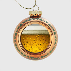 Стеклянный ёлочный шар с принтом ПИВО , Стекло | Диаметр: 80 мм | beer | textures | бир | напитки | пенное | текстуры | фон