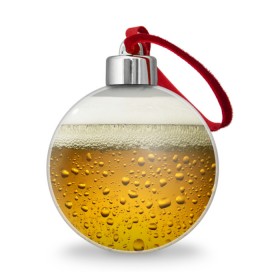 Ёлочный шар с принтом ПИВО , Пластик | Диаметр: 77 мм | beer | textures | бир | напитки | пенное | текстуры | фон