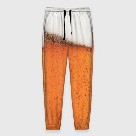 Мужские брюки 3D с принтом ПИВО! , 100% полиэстер | манжеты по низу, эластичный пояс регулируется шнурком, по бокам два кармана без застежек, внутренняя часть кармана из мелкой сетки | beer | textures | бир | напитки | пенное | текстуры | фон