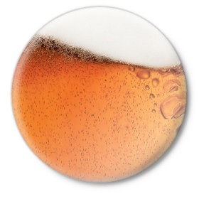 Значок с принтом ПИВО! ,  металл | круглая форма, металлическая застежка в виде булавки | beer | textures | бир | напитки | пенное | текстуры | фон
