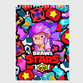 Скетчбук с принтом SHELLY BRAWL STARS , 100% бумага
 | 48 листов, плотность листов — 100 г/м2, плотность картонной обложки — 250 г/м2. Листы скреплены сверху удобной пружинной спиралью | brawl | brawl stars | shelly | stars | бравл | бравл старс | гитара | значки | значки бравл старс | игры | кольт | лого | лого brawl stars | логотип | пистолет | сейф | старс | шелли