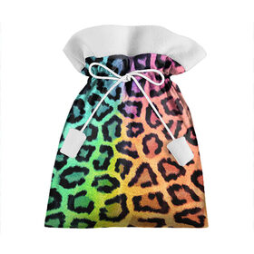 Подарочный 3D мешок с принтом JAGUAR GRADIENT , 100% полиэстер | Размер: 29*39 см | Тематика изображения на принте: cat | jaguar | leopard | yaguar | дикая кошка | животные | кошка | леопард | пятна животного | текстура | шерсть | ягуар