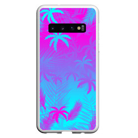 Чехол для Samsung Galaxy S10 с принтом НЕОНОВЫЕ ПАЛЬМЫ , Силикон | Область печати: задняя сторона чехла, без боковых панелей | Тематика изображения на принте: hotline miami | neon | new retro wave | outrun | outrun electro | palmen | retro | retrowave | summer | synth | synthwave | tropical | лето | неон | пальмы | ретро | тропики | хотлайн майами