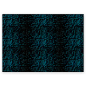 Поздравительная открытка с принтом КУБИЗМ , 100% бумага | плотность бумаги 280 г/м2, матовая, на обратной стороне линовка и место для марки
 | 3d | textures | tiles | геометрия | камуфляж | квадраты | кубики | неон | объемный | пиксели | тайлы | текстуры | тетрис | фон