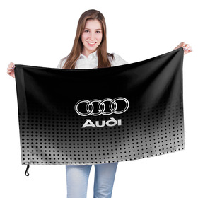 Флаг 3D с принтом Audi , 100% полиэстер | плотность ткани — 95 г/м2, размер — 67 х 109 см. Принт наносится с одной стороны | audi | audi лого | audi марка | audi эмблема | ауди | ауди значок | ауди лого | ауди чб значок | ауди эмблема | значок audi | лого автомобиля | логотип audi | логотип ауди | черно белый