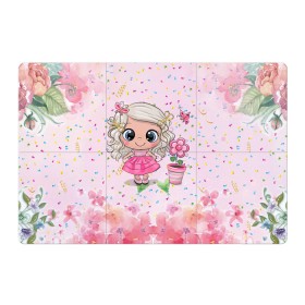 Магнитный плакат 3Х2 с принтом Маленькая принцесса , Полимерный материал с магнитным слоем | 6 деталей размером 9*9 см | бабочка | девочка | девочке | маленькая | милая | сердечки | цветочки