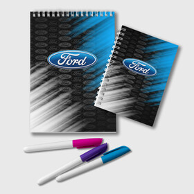 Блокнот с принтом FORD , 100% бумага | 48 листов, плотность листов — 60 г/м2, плотность картонной обложки — 250 г/м2. Листы скреплены удобной пружинной спиралью. Цвет линий — светло-серый
 | car | ford | ford focus | sport | sportcar. | авто | форд | форд фокус
