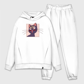 Мужской костюм хлопок OVERSIZE с принтом Luna, Sailor Moon ,  |  | 90s | cat | cute | kawaii | kitty | luna | sailor moon | usagi tsukino | аниме | каваии | кавай | кот | котики | луна | манга | марс | меркурий | милота | сейлор | сейлор мун | усаги цукино