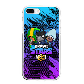 Чехол для iPhone 7Plus/8 Plus матовый с принтом Brawl Stars TRIO , Силикон | Область печати: задняя сторона чехла, без боковых панелей | 8 bit | 8 бит | bibi | brawl | brawl stars | crow | leon | spike | sprout | stars | бравл | бравл старс | браво старс | игра | компьютерная | кров | леон | онлайн | старс