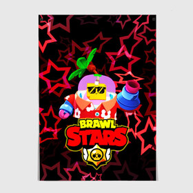 Постер с принтом TROPICAL SPROUT BRAWL STARS , 100% бумага
 | бумага, плотность 150 мг. Матовая, но за счет высокого коэффициента гладкости имеет небольшой блеск и дает на свету блики, но в отличии от глянцевой бумаги не покрыта лаком | brawl | brawlers | crow | gale | leon | max | rogue | sally | spike | sprout | stars | tropic | wolf | бравл | булл | волк | ворон | леон | макс | мортис | салли | спраут | старз | старс