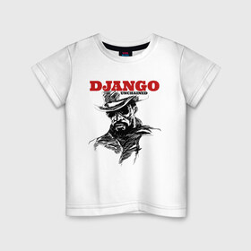 Детская футболка хлопок с принтом Django , 100% хлопок | круглый вырез горловины, полуприлегающий силуэт, длина до линии бедер | Тематика изображения на принте: django | tarantino | джанго | джанго освобожденный | тарантино