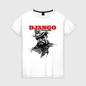 Женская футболка хлопок с принтом Django , 100% хлопок | прямой крой, круглый вырез горловины, длина до линии бедер, слегка спущенное плечо | django | tarantino | джанго | джанго освобожденный | тарантино