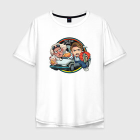 Мужская футболка хлопок Oversize с принтом Back to the Future , 100% хлопок | свободный крой, круглый ворот, “спинка” длиннее передней части | django | tarantino | джанго | джанго освобожденный | тарантино