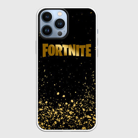 Чехол для iPhone 13 Pro Max с принтом FORTNITE GOLDEN | ФОРТНАЙТ ЗОЛОТО ,  |  | Тематика изображения на принте: deadmau5 | fortnite | fortnite 2 | fortnite x маршмелло | ikonik | marshmello | ninja | ninja streamer | raven | travis scott | ворон | иконик | ниндзя | пили | рейвен | трэвис скотт | фортнайт