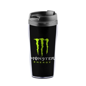 Термокружка-непроливайка с принтом MONSTER ENERGY , внутренняя часть — пищевой пластик, наружная часть — прозрачный пластик, между ними — полиграфическая вставка с рисунком | объем — 350 мл, герметичная крышка | Тематика изображения на принте: black monster | bmx | claw | cybersport | energy | monster | monster energy | moto | motocross | race | sport | киберспорт | когти | монстер энерджи | монстр | мото | мотокросс | ралли | скейтбординг | спорт | т | энергия