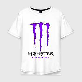 Мужская футболка хлопок Oversize с принтом MONSTER ENERGY , 100% хлопок | свободный крой, круглый ворот, “спинка” длиннее передней части | black monster | bmx | claw | cybersport | energy | monster | monster energy | moto | motocross | race | sport | киберспорт | когти | монстер энерджи | монстр | мото | мотокросс | ралли | скейтбординг | спорт | т | энергия