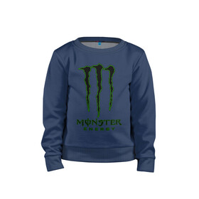 Детский свитшот хлопок с принтом MONSTER ENERGY , 100% хлопок | круглый вырез горловины, эластичные манжеты, пояс и воротник | black monster | bmx | claw | cybersport | energy | monster | monster energy | moto | motocross | race | sport | киберспорт | когти | монстер энерджи | монстр | мото | мотокросс | ралли | скейтбординг | спорт | т | энергия