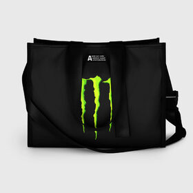 Сумка-шоппер 3D с принтом MONSTER ENERGY , 100% полиэстер | застегивается на металлическую кнопку; внутренний карман застегивается на молнию. Стенки укреплены специальным мягким материалом, чтобы защитить содержимое от несильных ударов
 | black monster | bmx | claw | cybersport | energy | monster | monster energy | moto | motocross | race | sport | киберспорт | когти | монстер энерджи | монстр | мото | мотокросс | ралли | скейтбординг | спорт | т | энергия