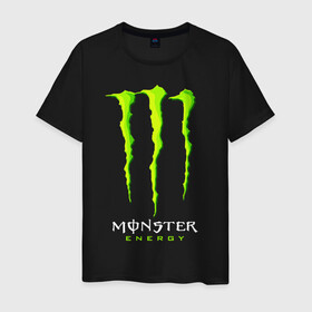 Мужская футболка хлопок с принтом MONSTER ENERGY , 100% хлопок | прямой крой, круглый вырез горловины, длина до линии бедер, слегка спущенное плечо. | black monster | bmx | claw | cybersport | energy | monster | monster energy | moto | motocross | race | sport | киберспорт | когти | монстер энерджи | монстр | мото | мотокросс | ралли | скейтбординг | спорт | т | энергия