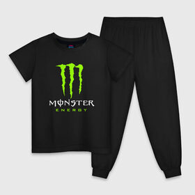 Детская пижама хлопок с принтом MONSTER ENERGY , 100% хлопок |  брюки и футболка прямого кроя, без карманов, на брюках мягкая резинка на поясе и по низу штанин
 | black monster | bmx | claw | cybersport | energy | monster | monster energy | moto | motocross | race | sport | киберспорт | когти | монстер энерджи | монстр | мото | мотокросс | ралли | скейтбординг | спорт | т | энергия