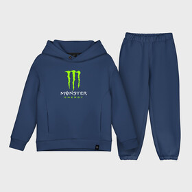 Детский костюм хлопок Oversize с принтом MONSTER ENERGY ,  |  | black monster | bmx | claw | cybersport | energy | monster | monster energy | moto | motocross | race | sport | киберспорт | когти | монстер энерджи | монстр | мото | мотокросс | ралли | скейтбординг | спорт | т | энергия