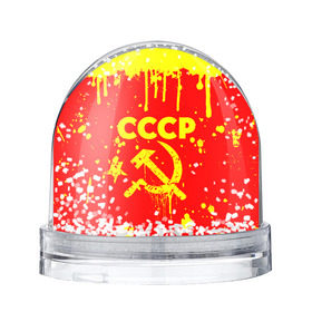 Снежный шар с принтом СССР , Пластик | Изображение внутри шара печатается на глянцевой фотобумаге с двух сторон | 9 мая | день победы | звезда | победа | праздник | россия | серп и молот | ссср