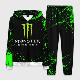 Мужской костюм 3D с принтом MONSTER ENERGY , 100% полиэстер | Манжеты и пояс оформлены тканевой резинкой, двухслойный капюшон со шнурком для регулировки, карманы спереди | black monster | bmx | claw | cybersport | energy | monster | monster energy | moto | motocross | race | sport | киберспорт | когти | монстер энерджи | монстр | мото | мотокросс | ралли | скейтбординг | спорт | т | энергия