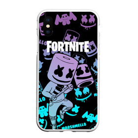 Чехол для iPhone XS Max матовый с принтом FORTNITE MARSHMELLO , Силикон | Область печати: задняя сторона чехла, без боковых панелей | Тематика изображения на принте: archetype | fortnite | fortnite x | game | ikonik | marshmello | raven | архетип | ворон | игра | иконик | маршмелло | фортнайт