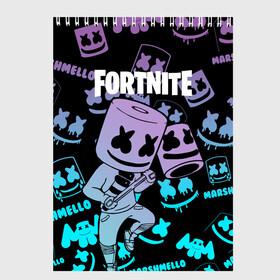 Скетчбук с принтом FORTNITE MARSHMELLO , 100% бумага
 | 48 листов, плотность листов — 100 г/м2, плотность картонной обложки — 250 г/м2. Листы скреплены сверху удобной пружинной спиралью | archetype | fortnite | fortnite x | game | ikonik | marshmello | raven | архетип | ворон | игра | иконик | маршмелло | фортнайт