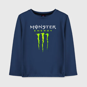 Детский лонгслив хлопок с принтом MONSTER ENERGY , 100% хлопок | круглый вырез горловины, полуприлегающий силуэт, длина до линии бедер | black monster | bmx | claw | cybersport | energy | monster | monster energy | moto | motocross | race | sport | киберспорт | когти | монстер энерджи | монстр | мото | мотокросс | ралли | скейтбординг | спорт | т | энергия