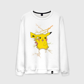 Мужской свитшот хлопок с принтом Pikachu , 100% хлопок |  | anime | pikachu | pokemon | pokemon logo | аниме | анимэ | пика | пикачу | покемон | покемон постер | эш и пикачу | эш кетчум | япония | японский