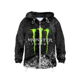 Детская ветровка 3D с принтом MONSTER ENERGY , 100% полиэстер | подол и капюшон оформлены резинкой с фиксаторами, по бокам два кармана без застежек, один потайной карман на груди | black monster | bmx | claw | cybersport | energy | monster | monster energy | moto | motocross | race | sport | киберспорт | когти | монстер энерджи | монстр | мото | мотокросс | ралли | скейтбординг | спорт | т | энергия