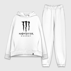 Женский костюм хлопок Oversize с принтом MONSTER ENERGY ,  |  | black monster | bmx | claw | cybersport | energy | monster | monster energy | moto | motocross | race | sport | киберспорт | когти | монстер энерджи | монстр | мото | мотокросс | ралли | скейтбординг | спорт | т | энергия