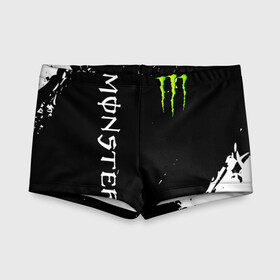 Детские купальные плавки 3D с принтом MONSTER ENERGY  , Полиэстер 85%, Спандекс 15% | Слитный крой, подклад по переду изделия, узкие бретели | Тематика изображения на принте: black monster | bmx | claw | cybersport | energy | monster | monster energy | moto | motocross | race | sport | киберспорт | когти | монстер энерджи | монстр | мото | мотокросс | ралли | скейтбординг | спорт | т | энергия