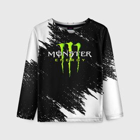 Детский лонгслив 3D с принтом MONSTER ENERGY  , 100% полиэстер | длинные рукава, круглый вырез горловины, полуприлегающий силуэт
 | black monster | bmx | claw | cybersport | energy | monster | monster energy | moto | motocross | race | sport | киберспорт | когти | монстер энерджи | монстр | мото | мотокросс | ралли | скейтбординг | спорт | т | энергия