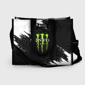 Сумка-шоппер 3D с принтом MONSTER ENERGY , 100% полиэстер | застегивается на металлическую кнопку; внутренний карман застегивается на молнию. Стенки укреплены специальным мягким материалом, чтобы защитить содержимое от несильных ударов
 | black monster | bmx | claw | cybersport | energy | monster | monster energy | moto | motocross | race | sport | киберспорт | когти | монстер энерджи | монстр | мото | мотокросс | ралли | скейтбординг | спорт | т | энергия