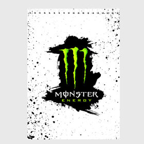 Скетчбук с принтом MONSTER ENERGY , 100% бумага
 | 48 листов, плотность листов — 100 г/м2, плотность картонной обложки — 250 г/м2. Листы скреплены сверху удобной пружинной спиралью | 