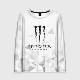 Женский лонгслив 3D с принтом MONSTER ENERGY , 100% полиэстер | длинные рукава, круглый вырез горловины, полуприлегающий силуэт | black monster | bmx | claw | cybersport | energy | monster | monster energy | moto | motocross | race | sport | киберспорт | когти | монстер энерджи | монстр | мото | мотокросс | ралли | скейтбординг | спорт | т | энергия