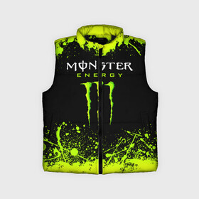 Детский жилет утепленный 3D с принтом MONSTER ENERGY ,  |  | black monster | bmx | claw | cybersport | energy | monster | monster energy | moto | motocross | race | sport | киберспорт | когти | монстер энерджи | монстр | мото | мотокросс | ралли | скейтбординг | спорт | т | энергия